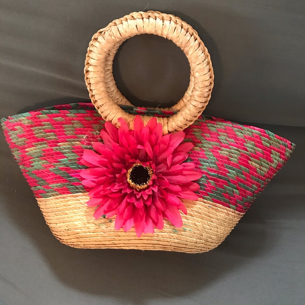 Mexican style straw purse